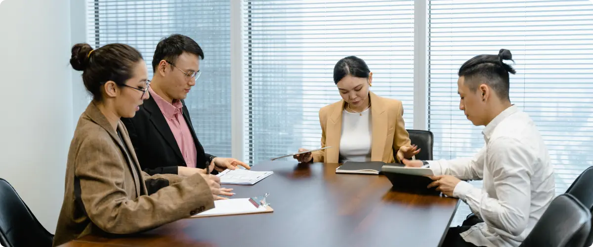 ePHP Solutions team collaborating in a modern office