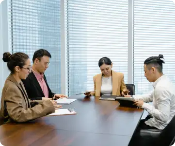 ePHP Solutions team collaborating in a modern office